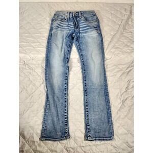 Salvage Supply Co Mens Jeans 30x32 Havoc Straight Slim Fit Blue Denim